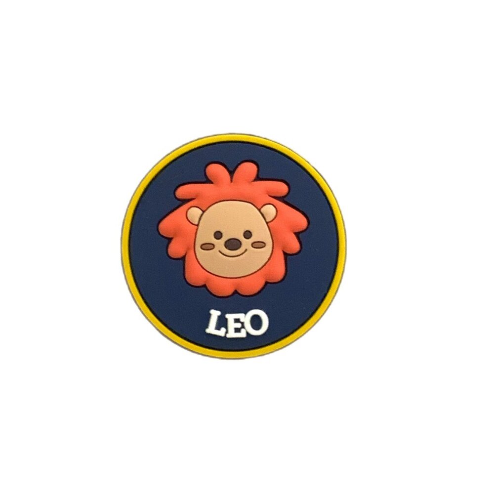 Leo Zodiac Sign Cartoon Blue Yellow Croc Charm